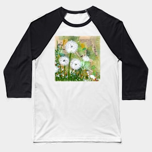 Dandelions in mixed media Baseball T-Shirt